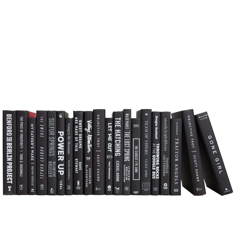 Livres décoratifs - Onyx et livres blancs - Livres noirs au pied