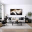 Abstrait brun beige, motif de vagues fluides, images de salon moderne, impression sur toile encadrée-126093121-126093123