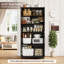 Garde-manger 70 po Farmhouse, armoire de rangement autoportante avec 4 portes et tablettes réglables