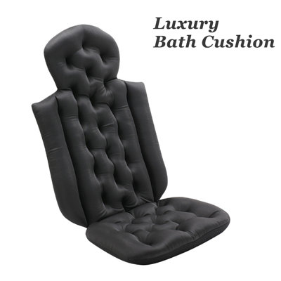 Luxury Full Body Bath Pillow For Bathtub, Bath Pillows For Tub With Non-Slip Suction Cups, Cushion For Bathtub Headrest Neck Back Support