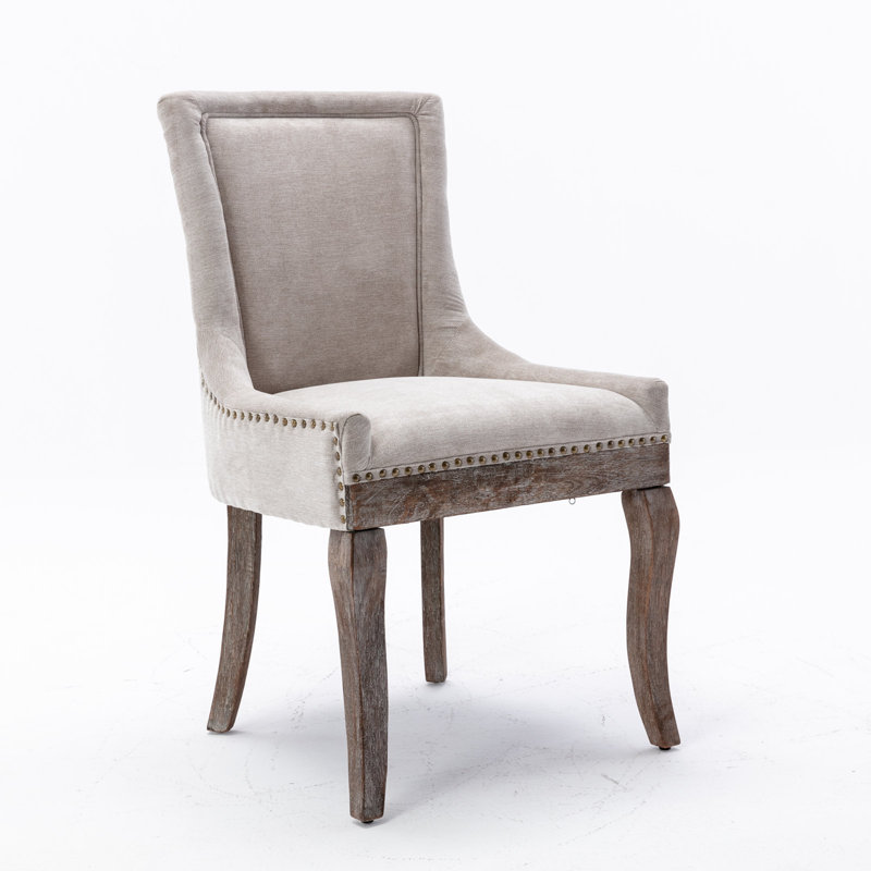Oxford Plush Comfort Upholstered Dining Chairs, Beige, 6