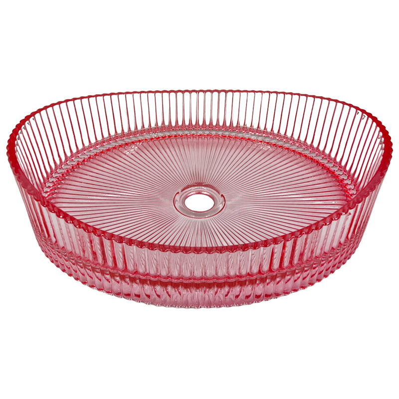 Vasques décoratives ovales 20 "avec base blanche 60", Rose