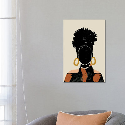 «Black Hair No. 14» par Domonique Brown, reproduction d'art sur toile tendue
