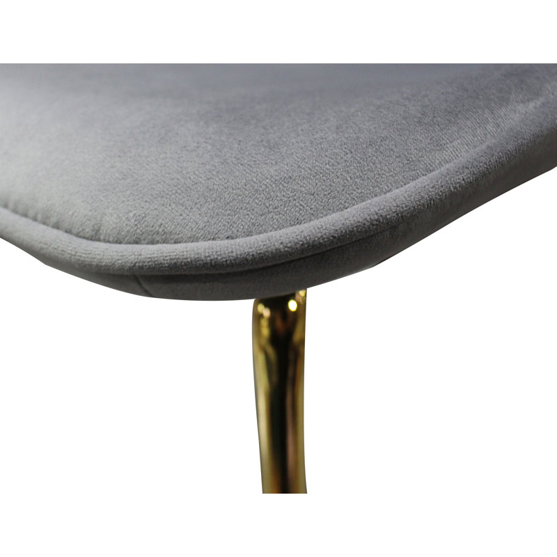 Darena Upholstered Counter Stool with Metal Frame, Gray, Counter Stool (24" Seat Height)