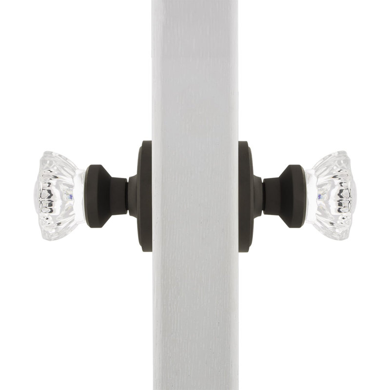 Rosette classique avec poignée de porte en cristal, Bronze frotté à l'huile