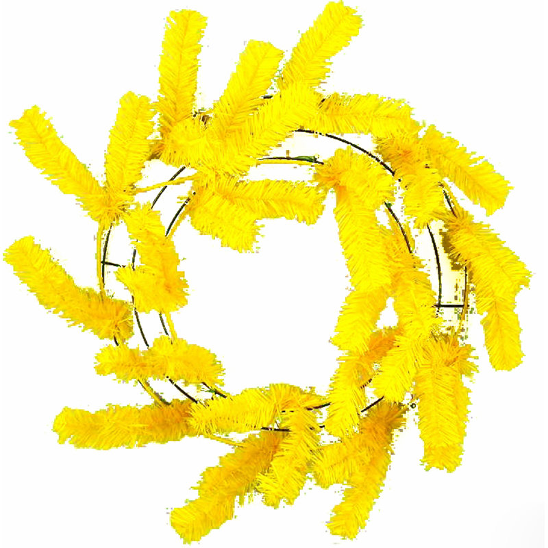 Couronne en métal 24 po, H 24 po x l 24 po x P 2,5 po, Jaune