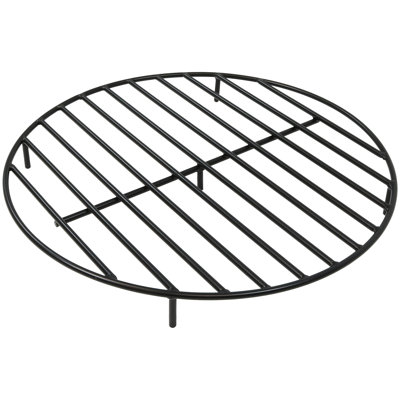 Steel Round Outdoor Fire Pit Wood Grate - 30"