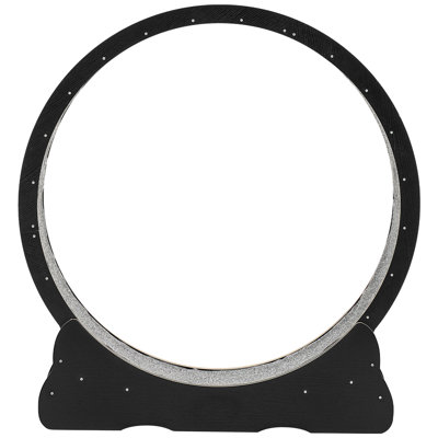 Roue d'exercice pour chat, roue de course à chat en bois de 48 po pour chats d'intérieur pesant jusqu'à 28 lb, tapis roulant pour chats avec piste recouverte de tapis et mécanisme de verrouillage, jouets de sport pour animaux de compagnie, chaton silencieux, noir