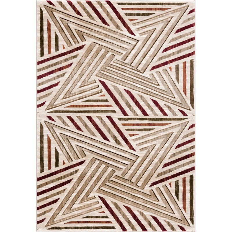 Alexia Collection Geometric Modern & Contemporary Area Rug, 6'9 X 9'6