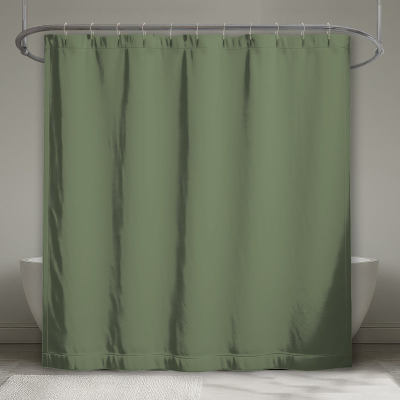 Rideaux de douche uni vert clair, L 70 po x H 84 po