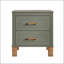 Table de chevet 2 tiroirs Premium avec poignées en métal pour la chambre à coucher et le salon-130574786