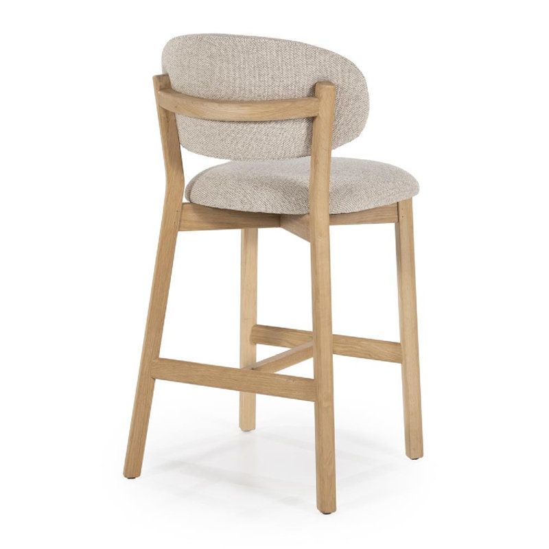 Mikky Barstool, Gray, Natural