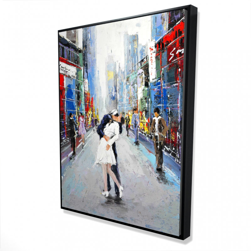 Baiser de Times, reproduction carrée sur toile