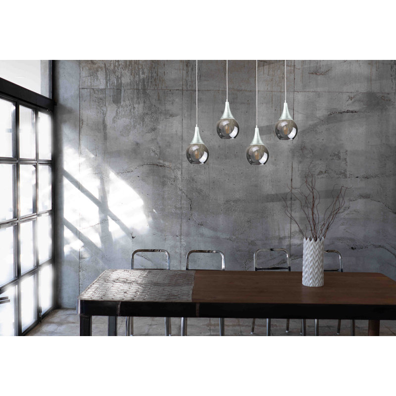 Creasy 4 - Light Kitchen Island Pendant, Grey, Silver