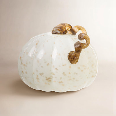 Glass Pumpkin Holiday Accent