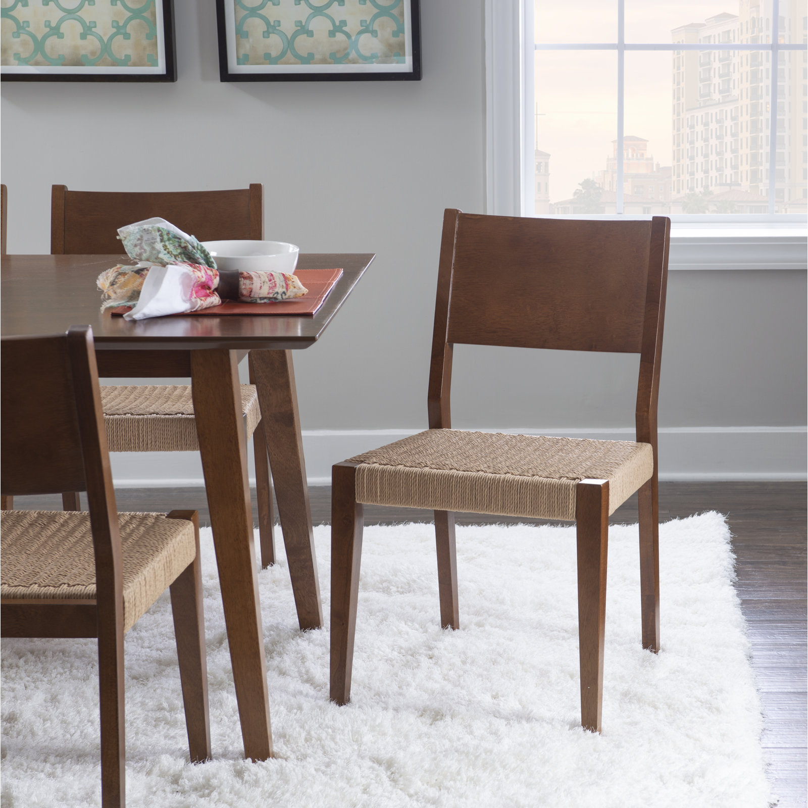 Corrine Dining Table Set, Brown
