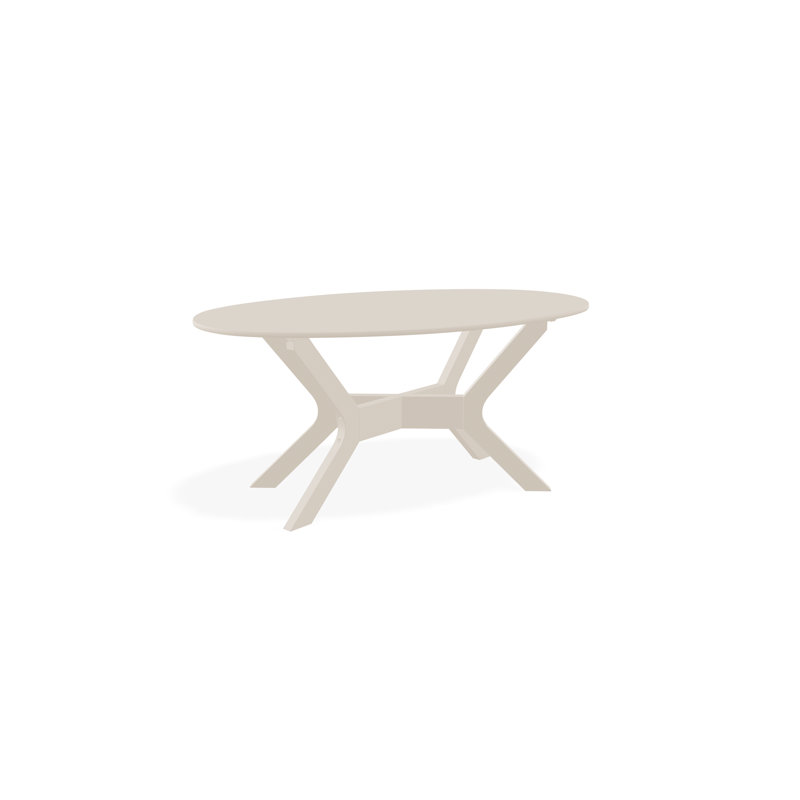Table basse d'extérieur 24 "x 42" en polymère de qualité marine, Gris / désert