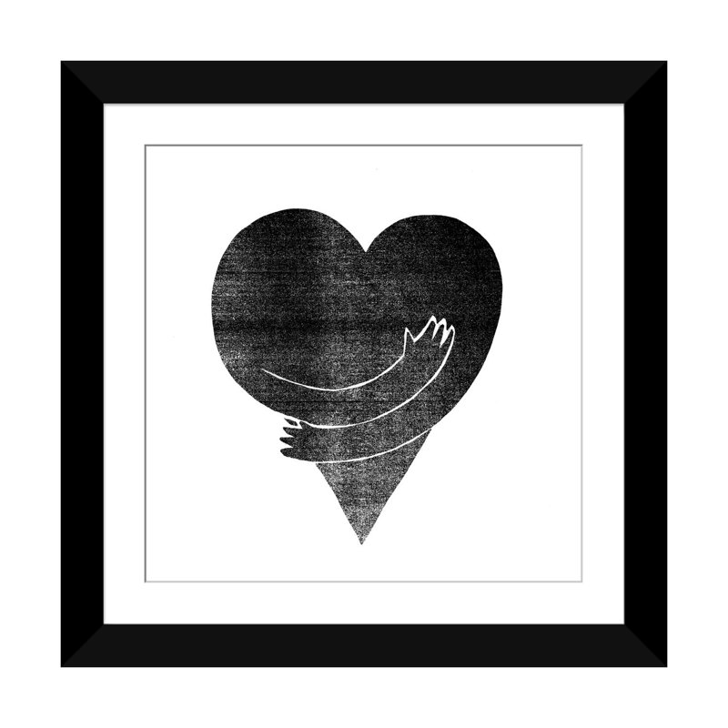 « love », impression sur toile tendue, Toile tendue, H 16 po x l 16 po x P 1 po, Blanc