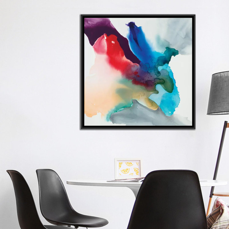 « change ii », reproduction d’impression sur toile tendue, H 18 po x l 18 po x P 1,5 po, Toile avec cadre noir, Pas de tapis