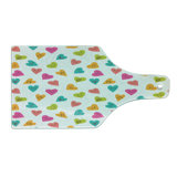 Ambesonne Hearts Tempered Glass Cutting Board Smiling Pattern Funny Design Multicolor