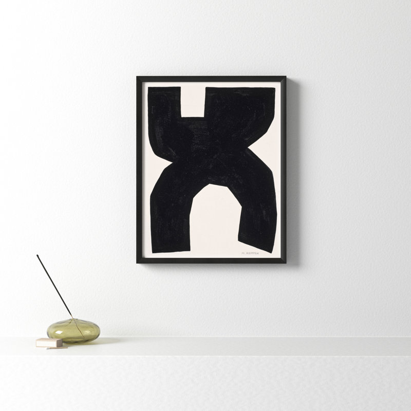 Module On White 1 by Michael Kempen, 20" H x 16" W x 1.25" D, Black