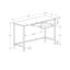 Bureau d'ordinateur, bureau personnel, ordinateur portable, L 48 po, travail, stratifié brun, métal noir, contemporain, moderne-117340001