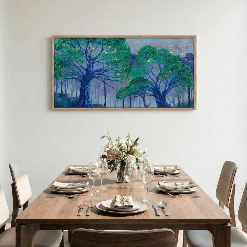 Tableau encadré sur toile « Forêt enchantée », 1 pièce, 122 x 61 cm, 48 x 24 pouces