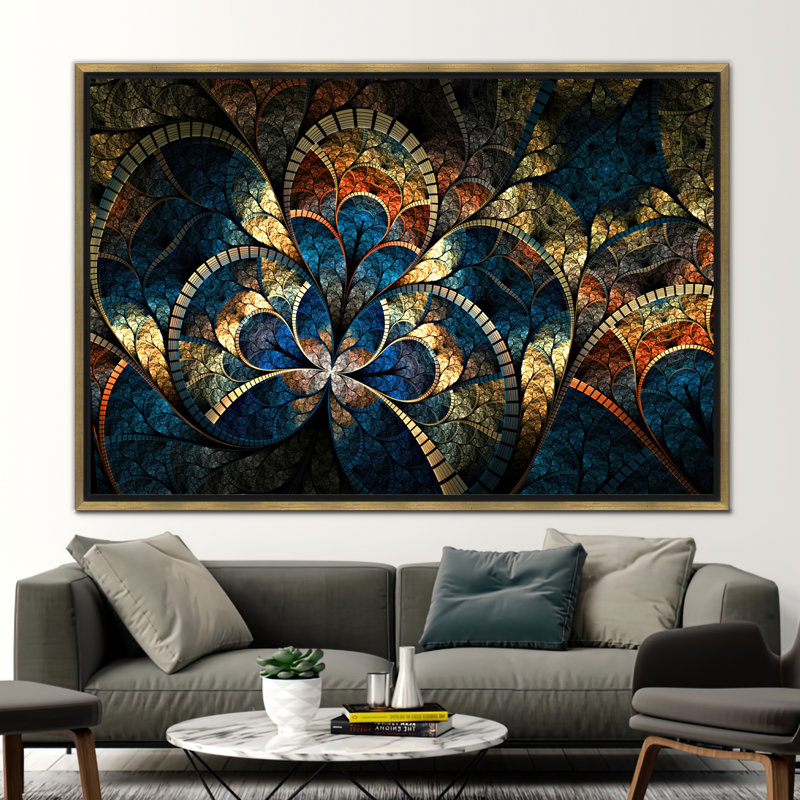 Print on Canvas, Gold, Framed Print without Mat, 25 cm H x 35 cm W