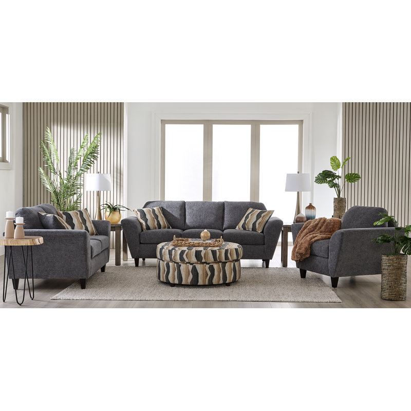  Repose-pieds rond 23600, Taos Highland, Brun / Noir