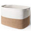 Panier de rangement extra large de 61 cm (24 po) en corde de coton avec poignées, grand panier de rangement tissé pour couvertures, literie, oreillers, jouets et vêtements-1839271503