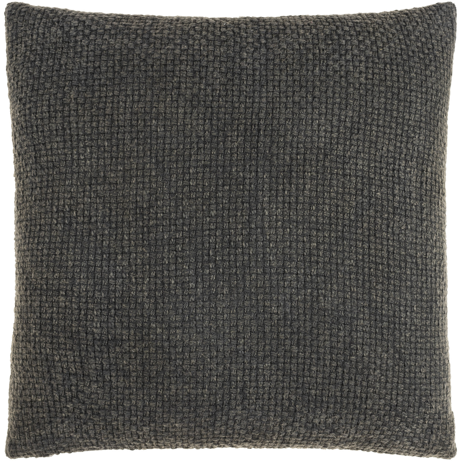 Clovis Square 100% Cotton Pillow, Beige, 20" x 20", Poly Fill