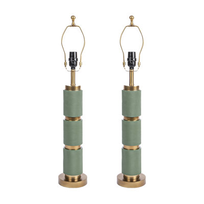 Textured Metal 3 Tiered Cylinder Table Lamp