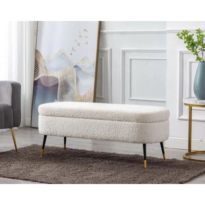Cannon Boucle Storage Bench