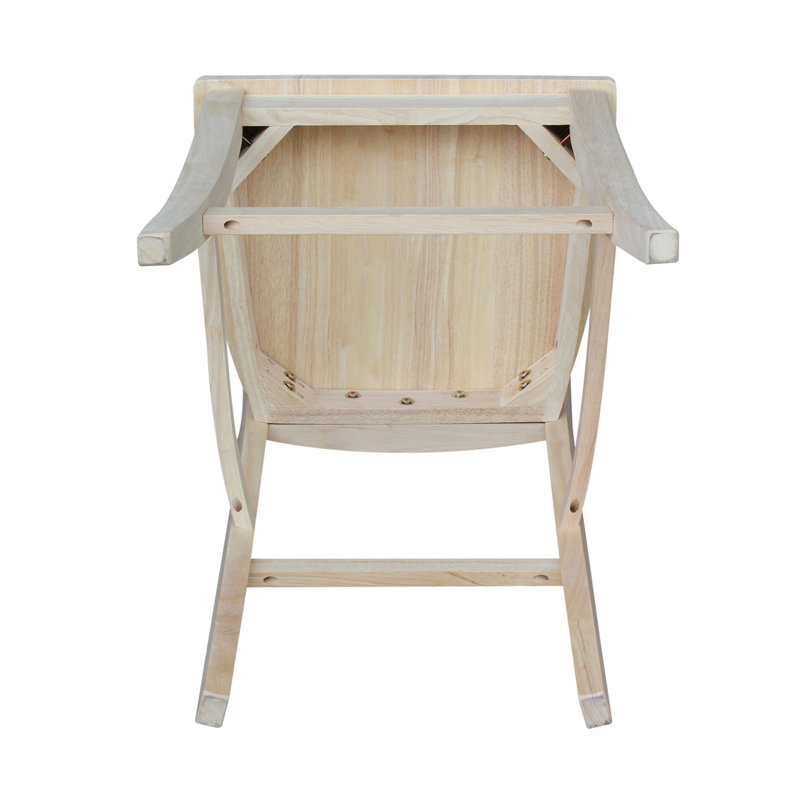 Guzik Solid Wood Barstool, Unfinished/Ready to Finish, Counter Stool (24" Seat Height)