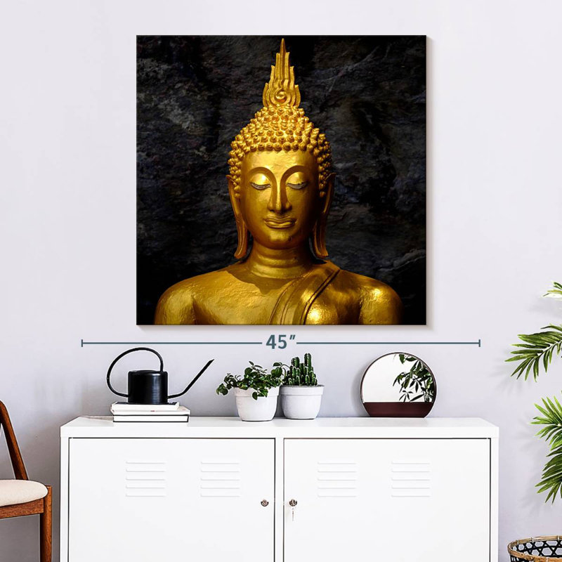 Tête de statue de Bouddha Adella, H 33 po x l 33 po