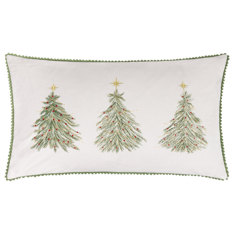 Abstract Green Rectangular Cushion, Feather