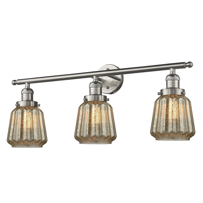 Vinson 3 - Light Dimmable Vanity Light, Brushed Brass, Mercury