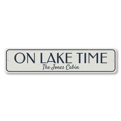 Signe en aluminium «On Lake»