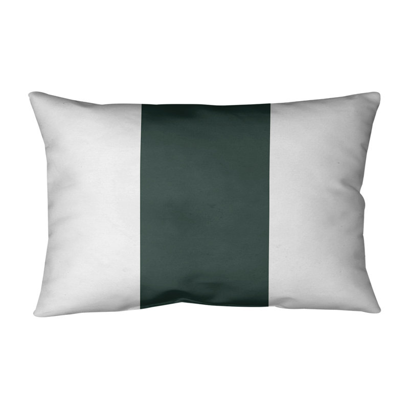 Coussin intérieur/extérieur, Blanc / Vert
