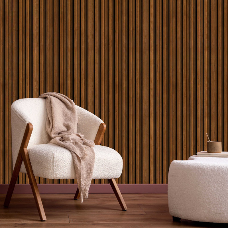 4.72 cm x 110.23 cm 3D Wall Panel in Natural; Marble