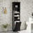 Tall Bathroom Storage Cabinet With Open Shelves And Laundry Hamper-2029937053