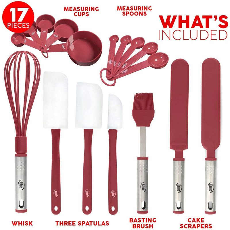 KALUNS Cooking Utensil Set, Red