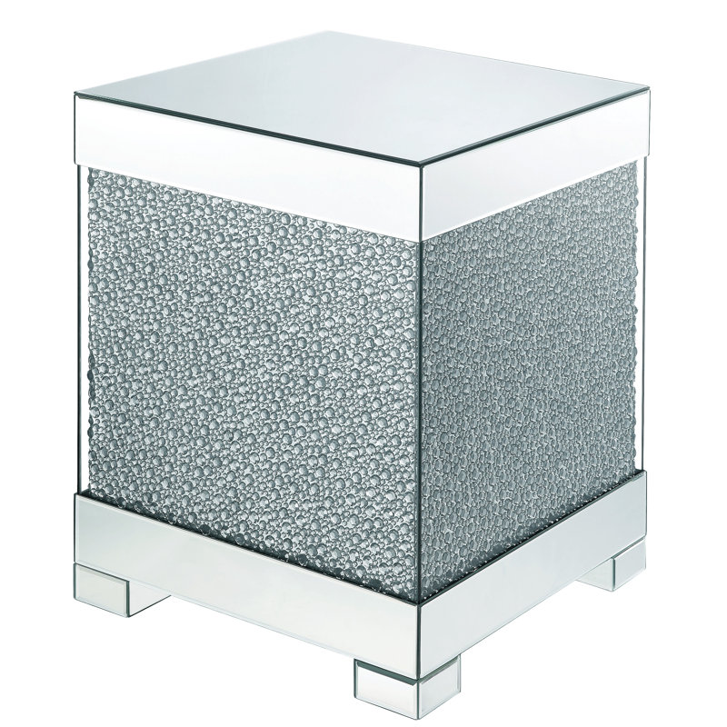 Marisa Mirrored Glass Top End Table