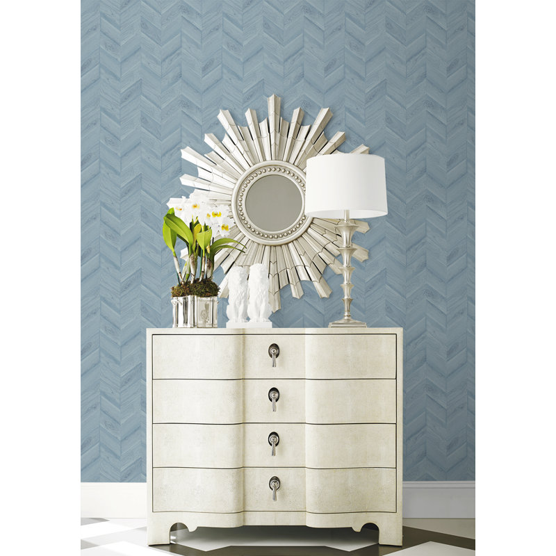 Grass Cloth Wallpaper Roll, Bay Blue