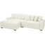 Canapé modulaire en velours côtelé beige avec méridienne gauche, 8 coussins, facile à assembler pour le canapé modulaire surdimensionné et les coussins décoratifs, beige, pour un salon décontracté-771991800-771992326