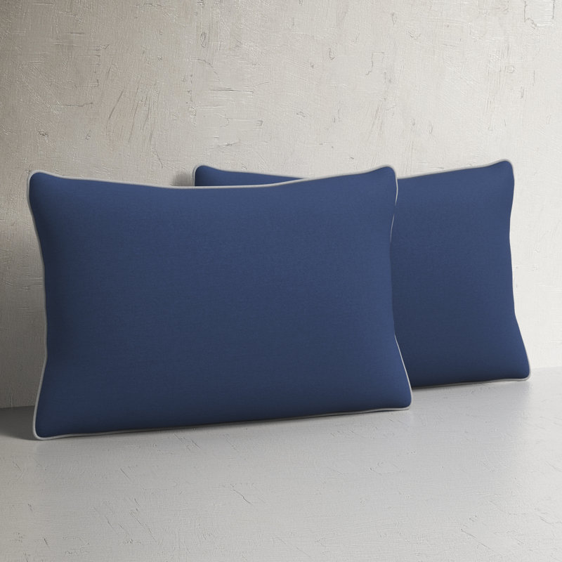 Rene Sunbrella® Outdoor Throw Pillow, 13" x 20", Navy