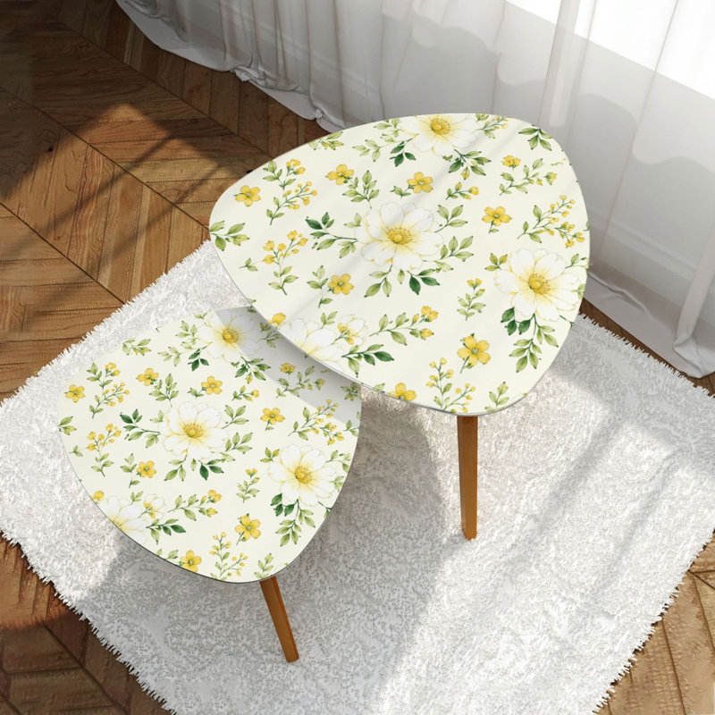 Ensemble de 2 tables basses gigognes Triangle