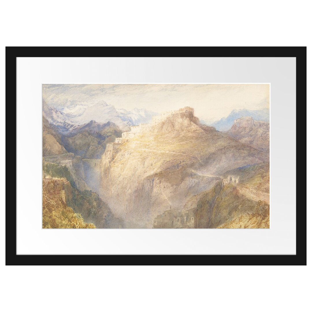 Gerahmter Kunstdruck Fort of L'Essillon Val de la Maurienne von William Turner