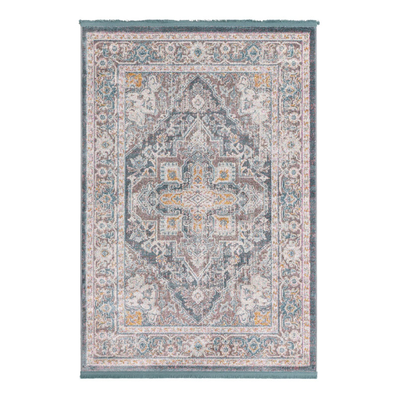 Tapis oriental gris Folmar, Rectangle 4 pi 3 po x 6 pi 1 po