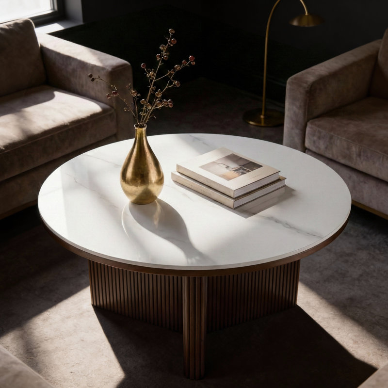 Table basse 33 po Modern Modern, Blanc